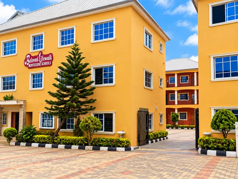 BLMS school building and entrance
